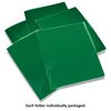 Gold Seal 2 Pkt Plastic Extra Heavyweight Folders Portfolio, High Sheen Reflective Finish, Green, 12PK 86318